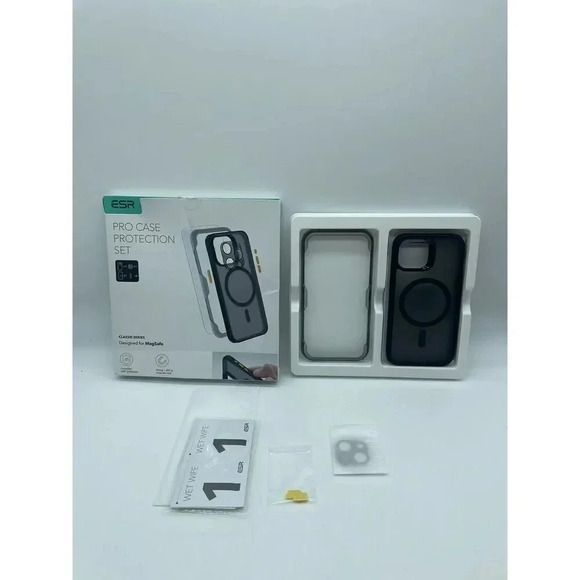 ESR Translucent Black Matte Case for iPhone 15 Case Screen & Lens Protectors - Picture 2 of 8